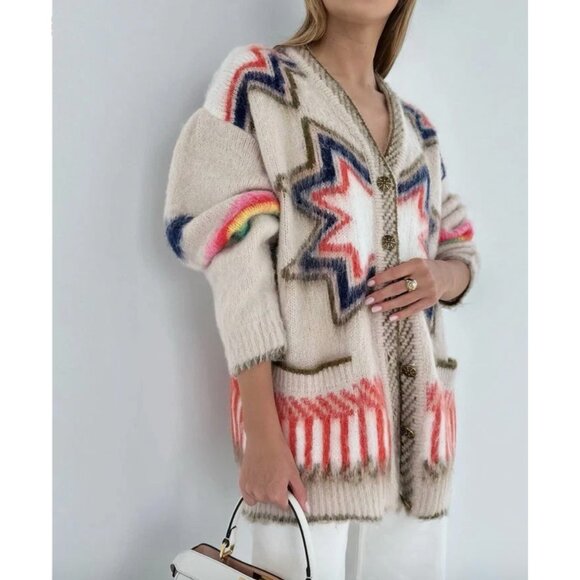 Commense | Sweaters | Commense Caesars Palace Rainbow Etro Oversized ...